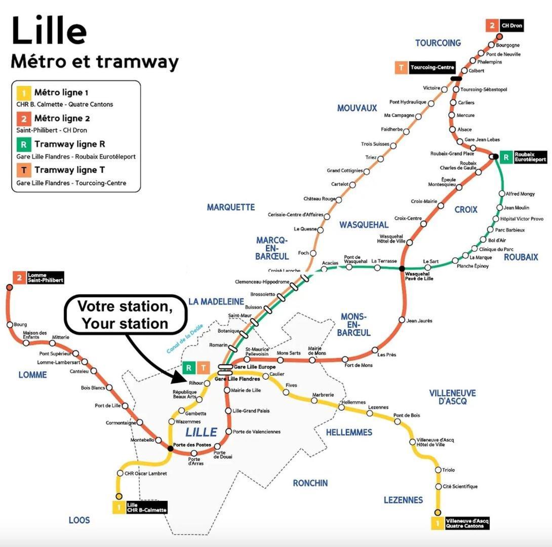 Vieux Lille Appartement Spacieux Et Equipe Zewnętrze zdjęcie